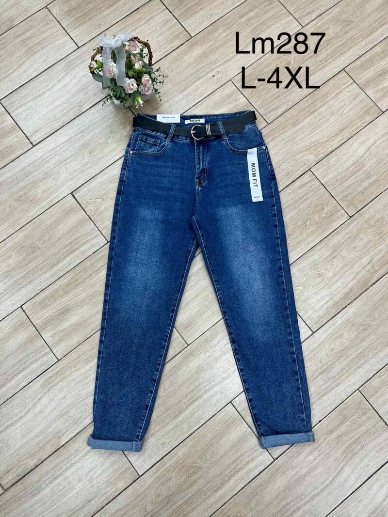 Spodnie damskie jeansy Roz L-4XL, 1 Kolor Paczka 12 szt